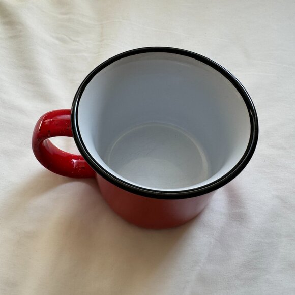 EUC Red "Uplift Someone" Ceramic Coffee Mug, With White & Black Speckles - Picture 3 of 6